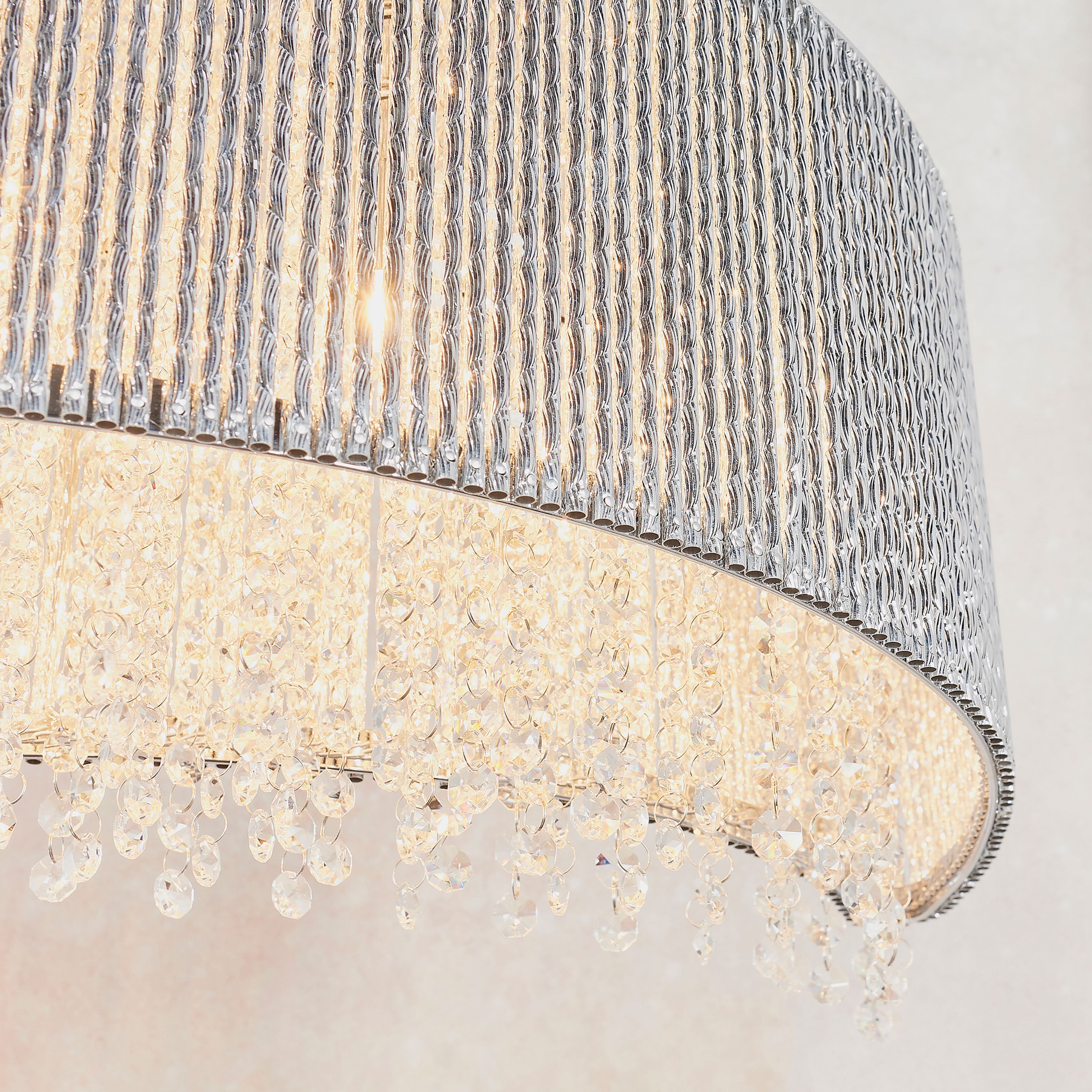 Brooklyn Wave Crystal Glass Pendant Light | 8 Lights